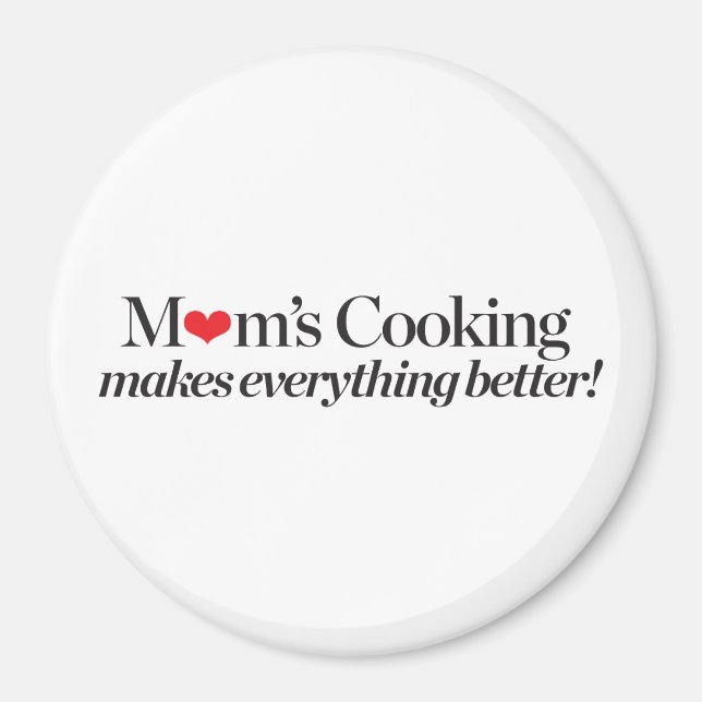 Aimant La Cuisine de maman rend tout mieux (Devant)