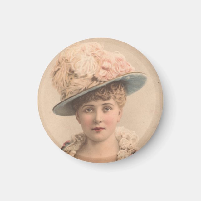 Aimant La dame dans l'aimant Casquette de plume (Devant)