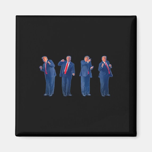 Aimant La danse Trumpty Trump dansant du 4 juillet  (Devant)