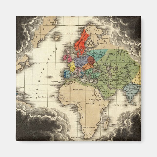 Aimant La découverte de l'Amérique 1498 AD (Devant)