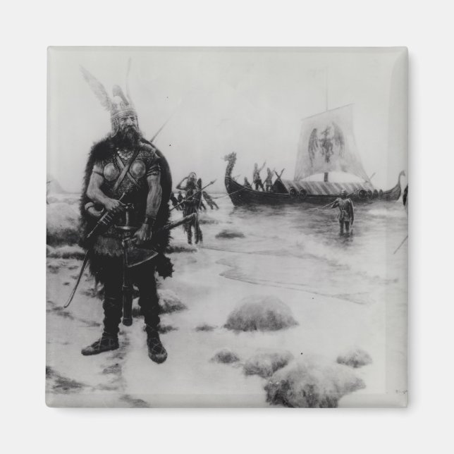 Aimant La découverte de l'Amérique par Leif Eriksson (Devant)