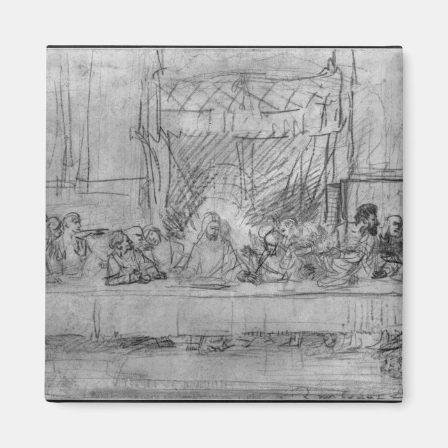 Aimant La Dernière Cène, après fresque de Leonardo da (Devant)