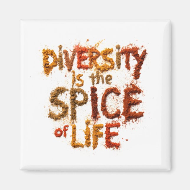 Aimant La diversité est le sel de la vie - Espace sûr (Devant)