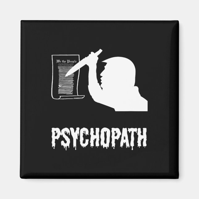 Aimant La drôle Constitution de Trump Psychopathe (Devant)