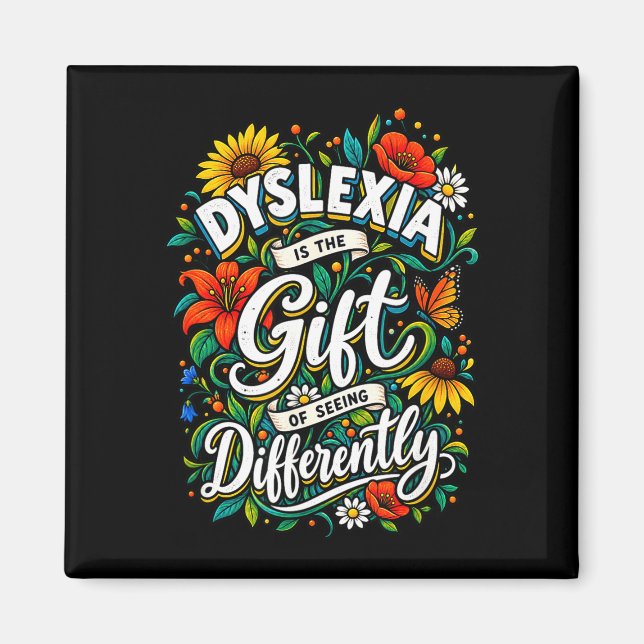 Aimant La dyslexie est une prise de conscience différente (Devant)