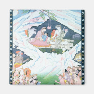 Aimant La famille sainte de Shiva et de Parvati