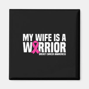 Aimant La Femme Est Un Guerrier Pink Ribbon Cancer du Sei