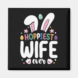 Aimant La femme la plus heureuse du monde Famille Lapin d