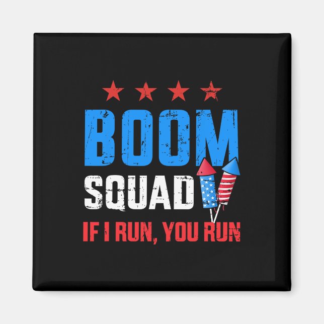Aimant La fête de l'indépendance du 4 juillet Boom Squad  (Devant)