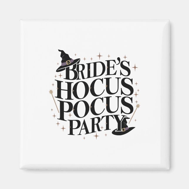 Aimant La fête de mariage de la mariée Hocus Pocus Hallow (Devant)