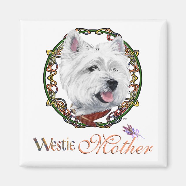 Aimant La fête des mères Westie (Devant)