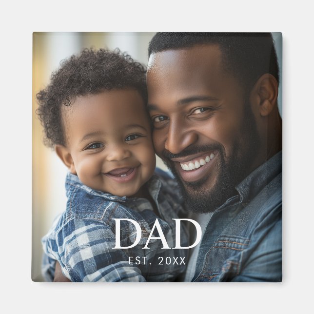 Aimant La fête des pères établie par papa (Devant)