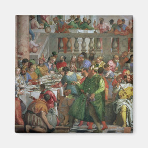 Aimant La fête du mariage à Cana, détail du banquet à