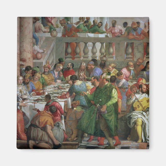 Aimant La fête du mariage à Cana, détail du banquet à (Devant)