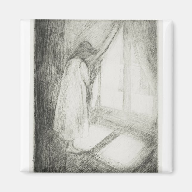 Aimant La Fille À La Fenêtre 1894 Par Edvard Munch (Devant)