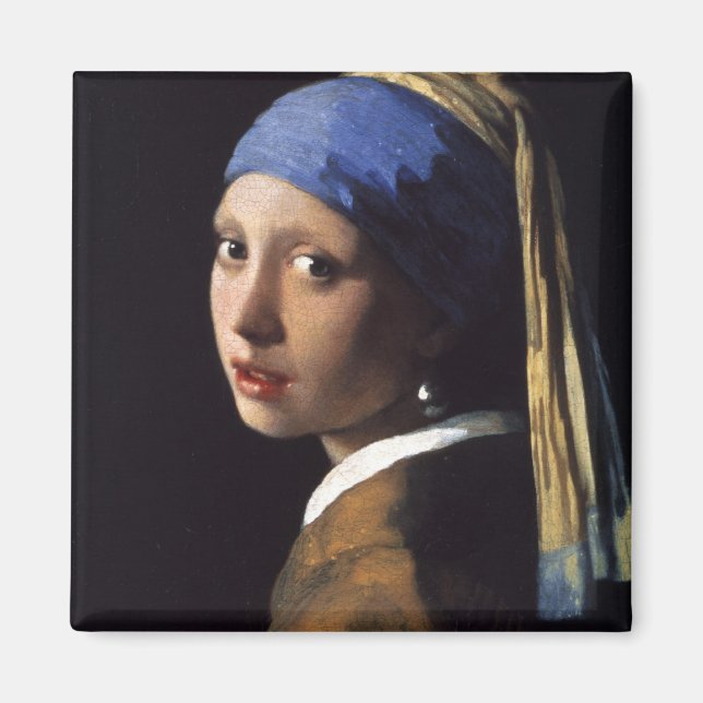 Aimant La fille avec la perle oreille par Vermeer (Devant)