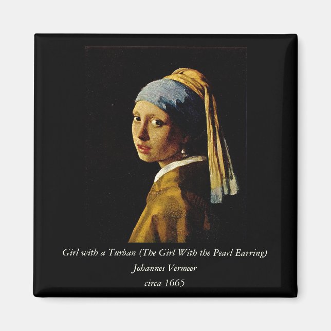 Aimant La fille avec un Turban / la fille avec l'oreille  (Devant)