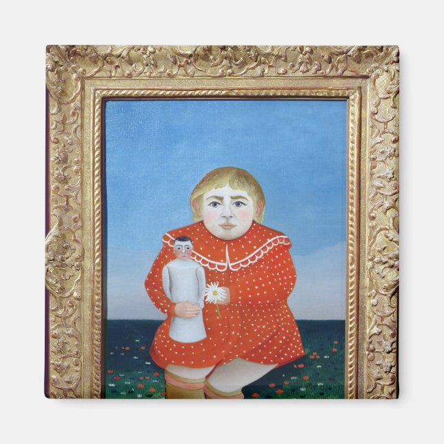Aimant La fille avec une poupée, vers 1892 ou vers 1904-0 (Devant)