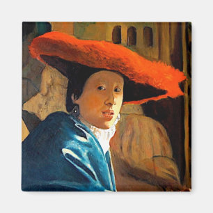 AIMANT LA FILLE DE VERMEER AVEC LE CASQUETTE ROUGE / LES