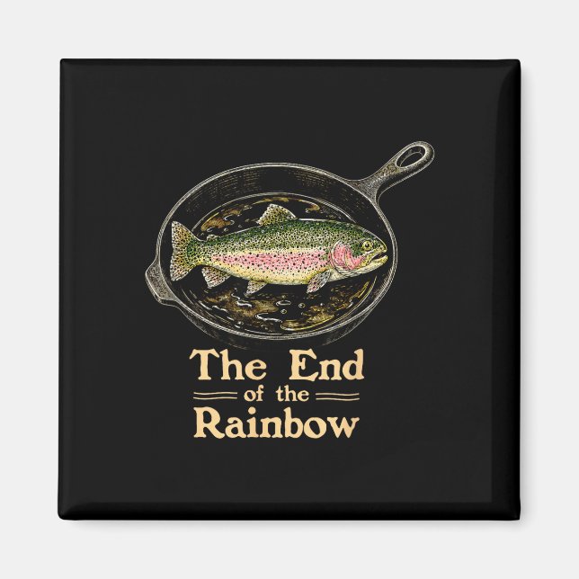 Aimant La fin de l'arc-en-ciel drôle truite poisson dans  (Devant)