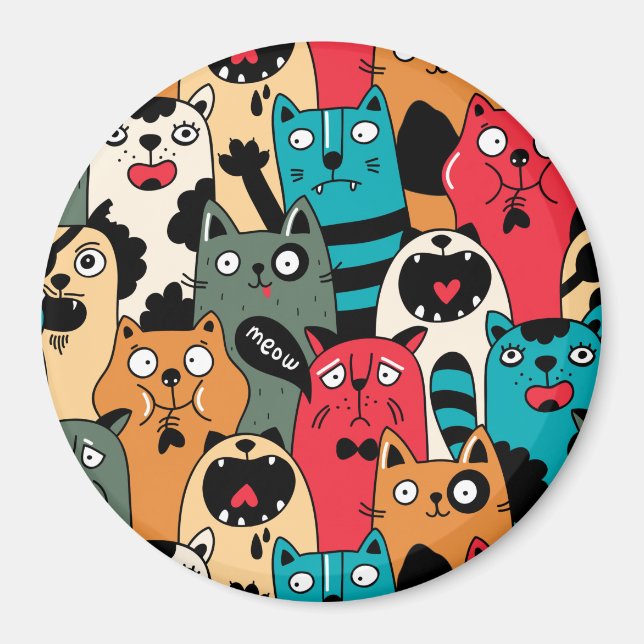 Aimant La foule des chats (Devant)