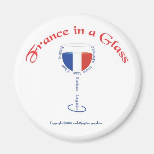 Aimant La France en verre (Devant)