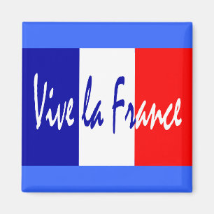 Aimant La France - rouge, drapeau français blanc et bleu
