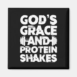 Aimant La grâce de Dieu et la protéine Shakes Bodybuildin