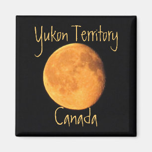 Aimant La grande lune jaune ; Territoire de Yukon, Canada