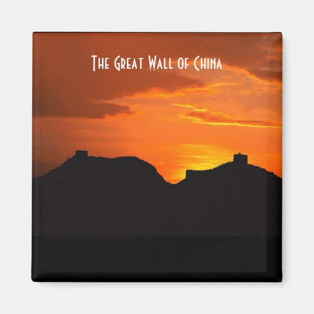 Aimant La Grande Muraille de Chine (coucher du soleil) (Devant)