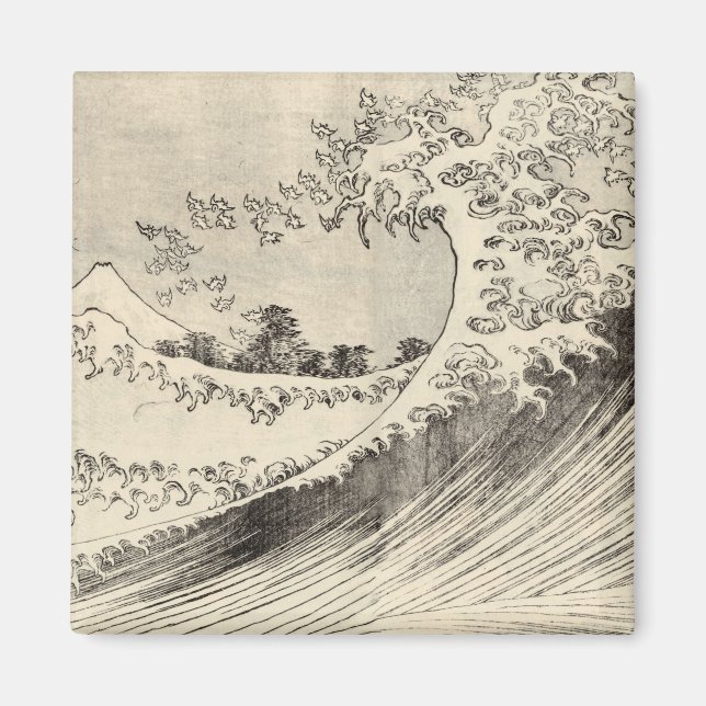 Aimant La Grande Vague (par Katsushika Hokusai) (Devant)