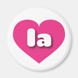 Aimant la hot rose coeur - J'aime la