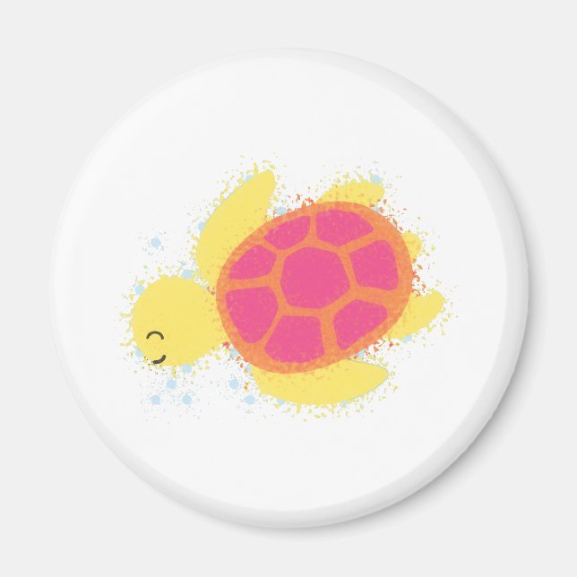 Aimant La jolie tortue de mer (Devant)