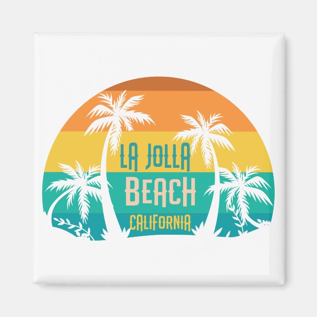 Aimant La Jolla Beach Retro (Devant)