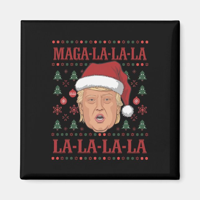 Aimant La La Donald Trump Potus 47 Mauvais Noël 2 (Devant)