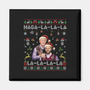 Aimant La La Donald Trump Potus 47 Swea de Noël laid