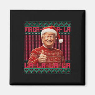 Aimant La La Donald Trump Potus 47 Swea de Noël laid