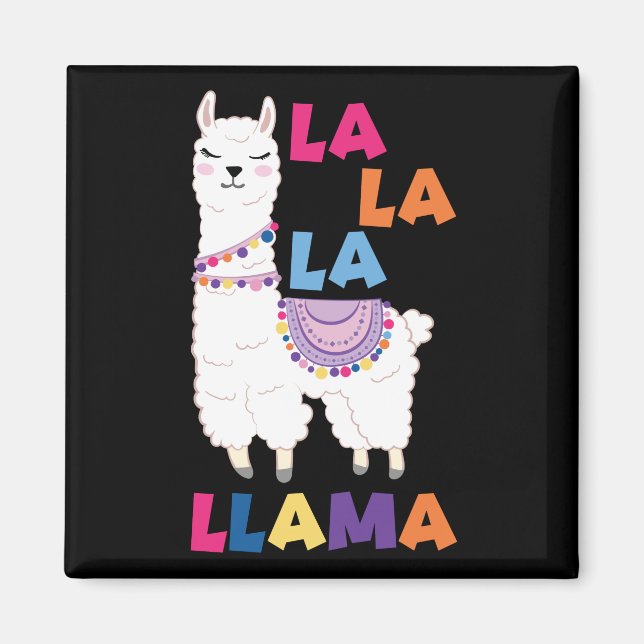 Aimant La La La Llama - Drôle Chant Llama (Devant)
