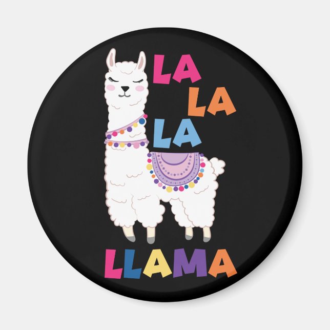 Aimant La La La Llama - Drôle Chant Llama (Devant)