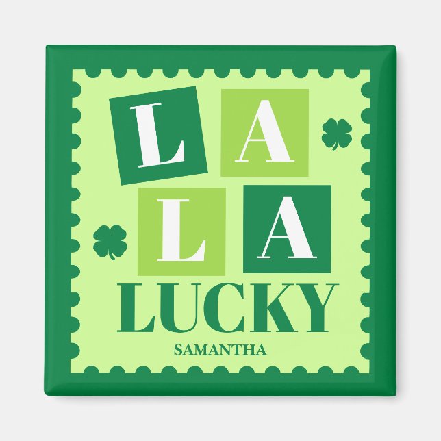 Aimant La La Lucky St. Patrick’s Day Personalized  (Devant)
