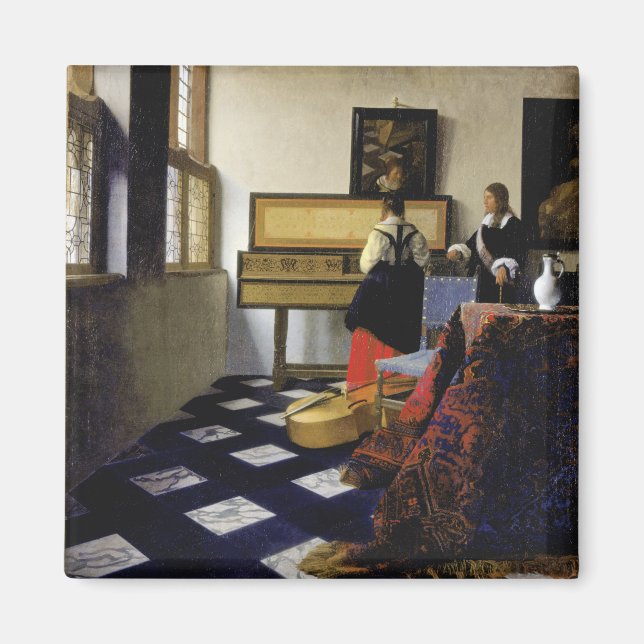 Aimant La leçon de musique de Johannes Vermeer (Devant)