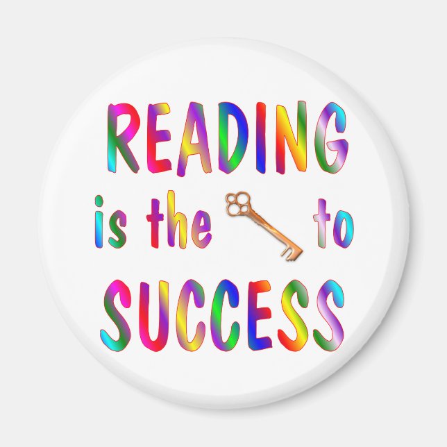 Aimant La lecture est la clé du succès (Devant)