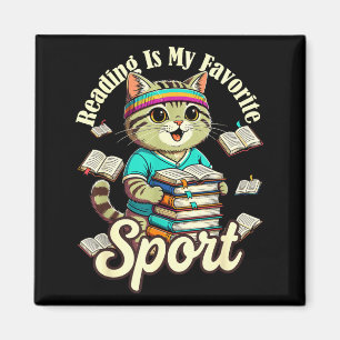 Aimant La lecture est le badge de sport préféré de l'amou