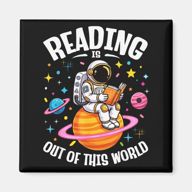 Aimant La lecture est une lecture spatiale hors de ce mon (Devant)