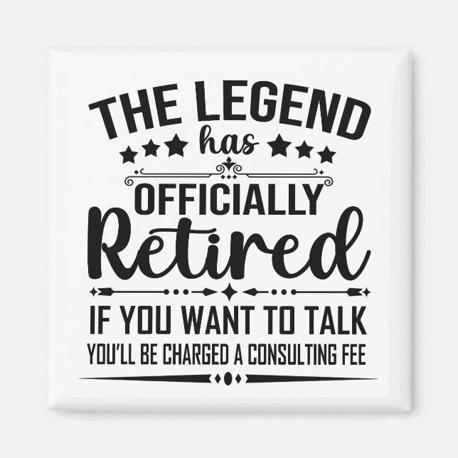 Aimant La légende a officiellement retiré la retraite fuu (Devant)