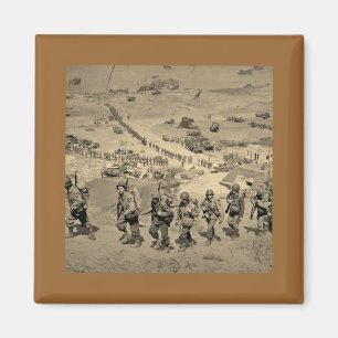 Aimant La Longue Ligne Depuis La Plage D'Omaha