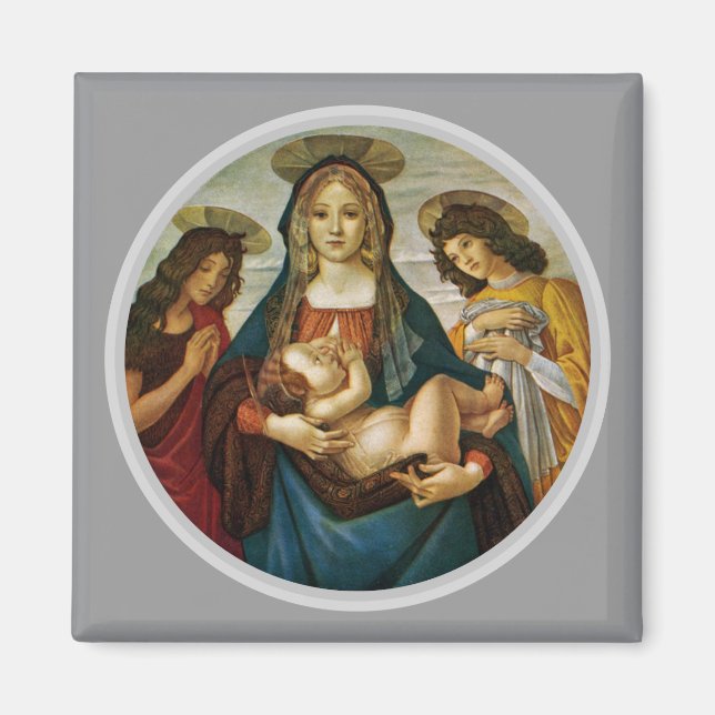 Aimant La Madone à l'Enfant de Botticelli (Devant)