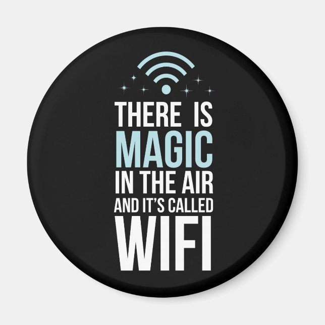 Aimant La Magie Dans L'Air Appelée Wi-Fi (Devant)