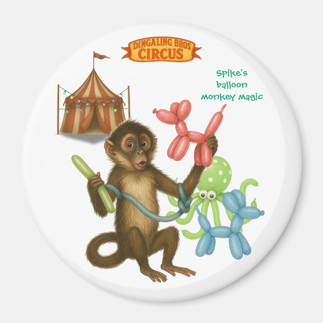 Aimant La magie du singe en ballon de Spike (Devant)