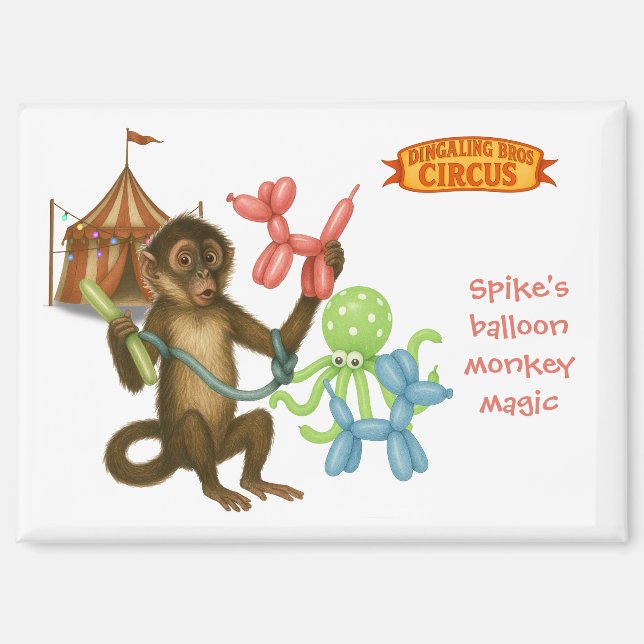 Aimant La magie du singe en ballon de Spike (Recto)